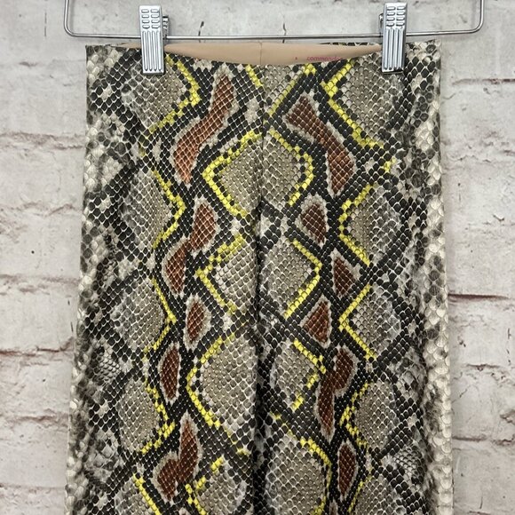 Commando Womens Faux Leather Animal Print Leggings Neon Snake Cobra Size Small - Picture 2 of 4